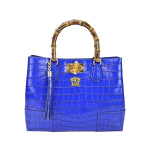 Blue Crocodile Leather Bag
