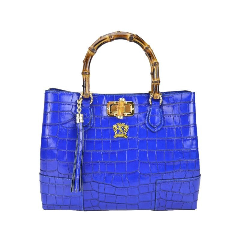 Blue Crocodile Leather Bag